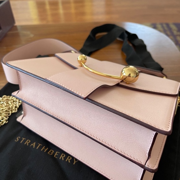 Strathberry Box Crescent Blush Pink Bag - Picture 3 of 6